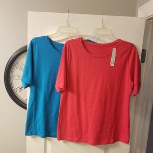 ELI 2 scoop neck tops, 1 NWT, the other NWOT. XL